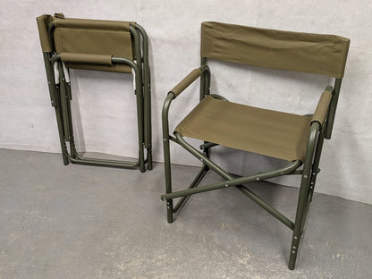 British Army Folding Canvas Recreational Directors Field Chair - NEW