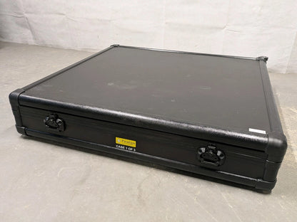 Black Storage Flight Equipment Wheeled Flat Screen Case Box