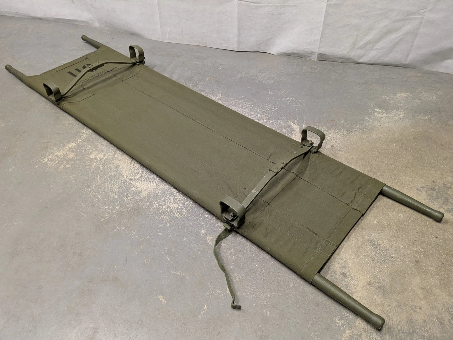 US Army Heavy Duty Folding Wooden Stretcher