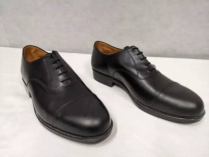 RAF Black Leather Dress Uniform Parade Shoes with Toe Cap