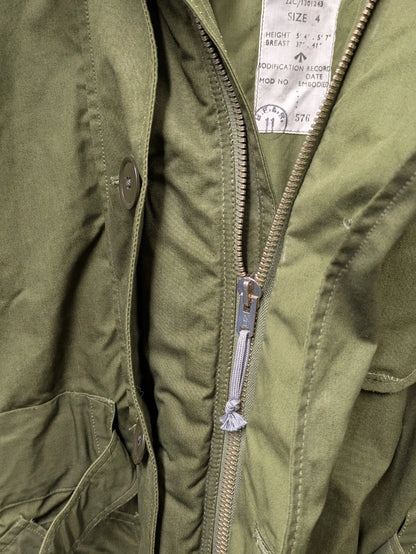 British Army 1951 Pattern Green Ventile Parka Jacket Coat - Size 4