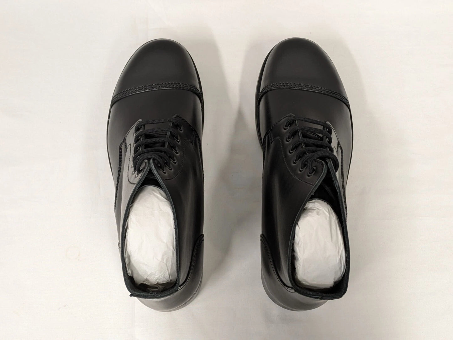 John Land Black Leather Ammo Parade Drill Boots