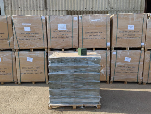 168 x Ammo Box 50 Cal - 1 Pallet - Wholesale Job Lot - NEW