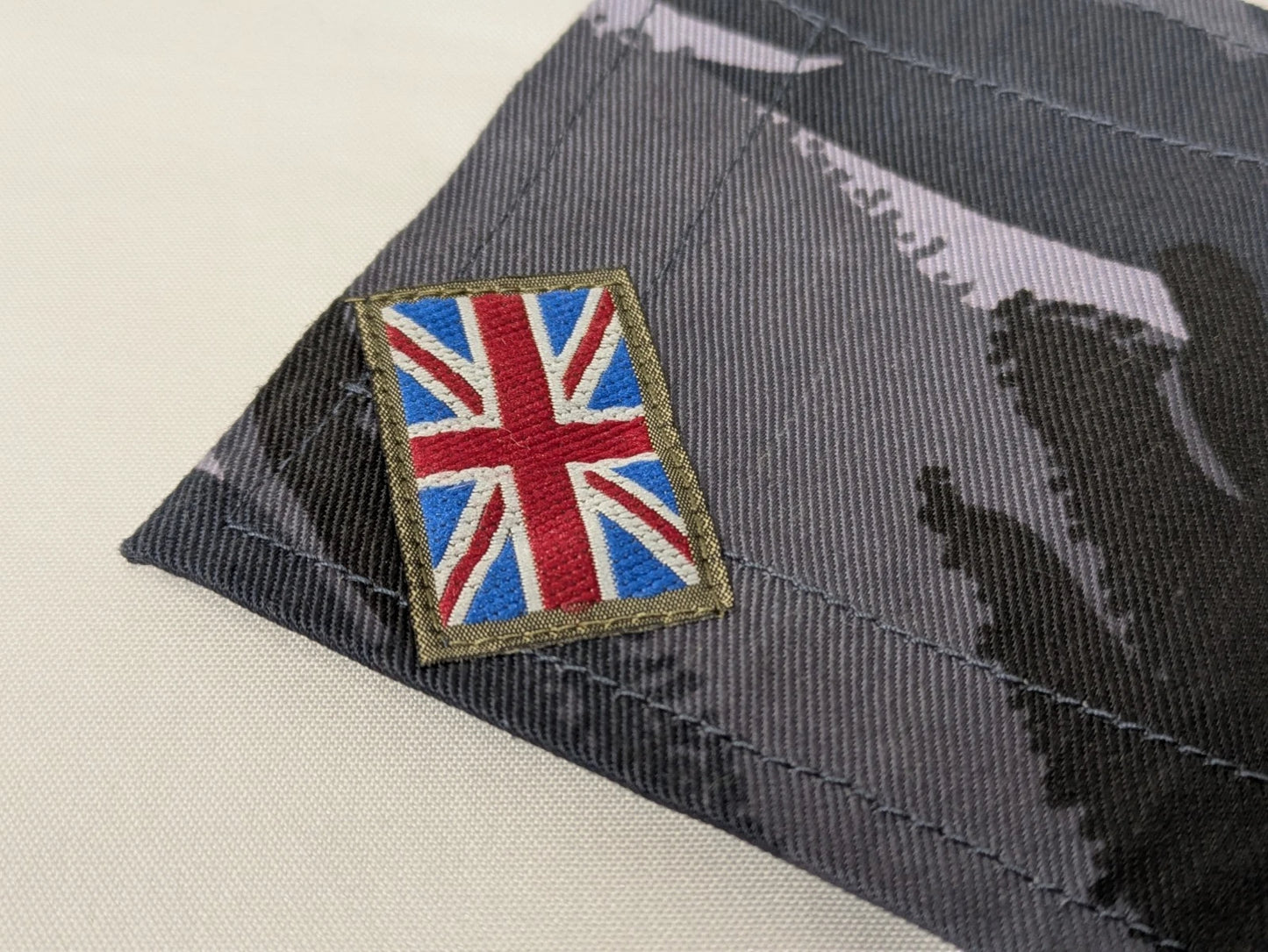 British Army OPFOR Blue DPM Camo VeIcro Blanking Patch Union Jack Badge