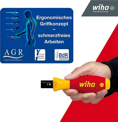 Wiha 5 Piece Torque VDE Insulated Slim Pozidrive Terminal Screwdriver Set 38074