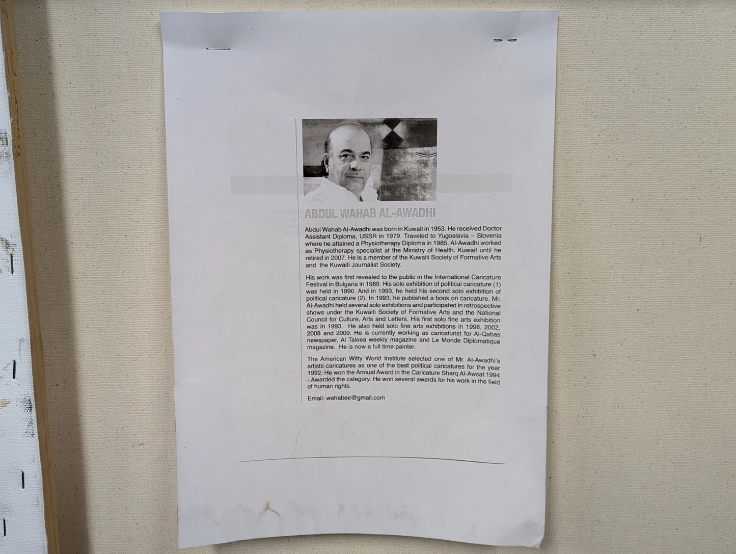 Large Abstract Acrylic Painting on Canvas Abdulwahab Al-Awadhi Kuwait Original