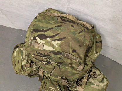 British Army MTP Camo Long Back 120L Bergen Rucksack with Side Pockets