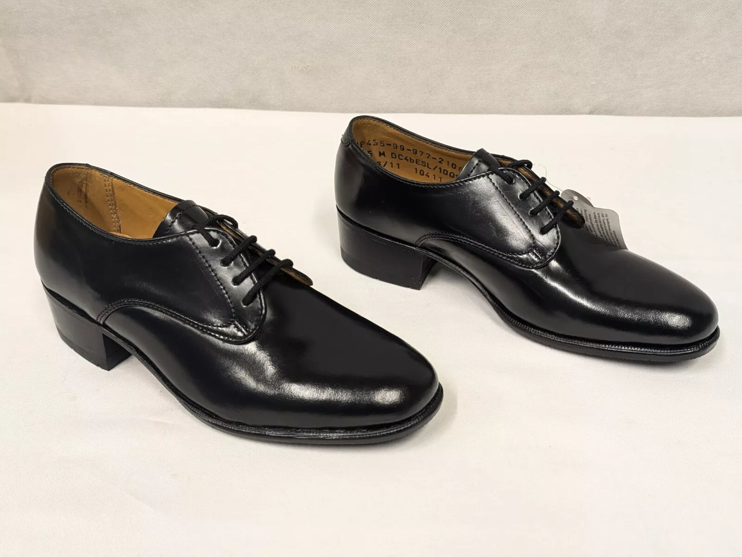 Ladies Black Leather Gibson Dress Uniform Parade Shoes