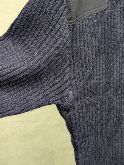 Royal Navy Blue Wool Commando Round Neck Jumper - NEW