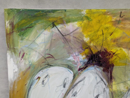 Large Abstract Acrylic Painting on Canvas Abdulwahab Al-Awadhi Kuwait Original