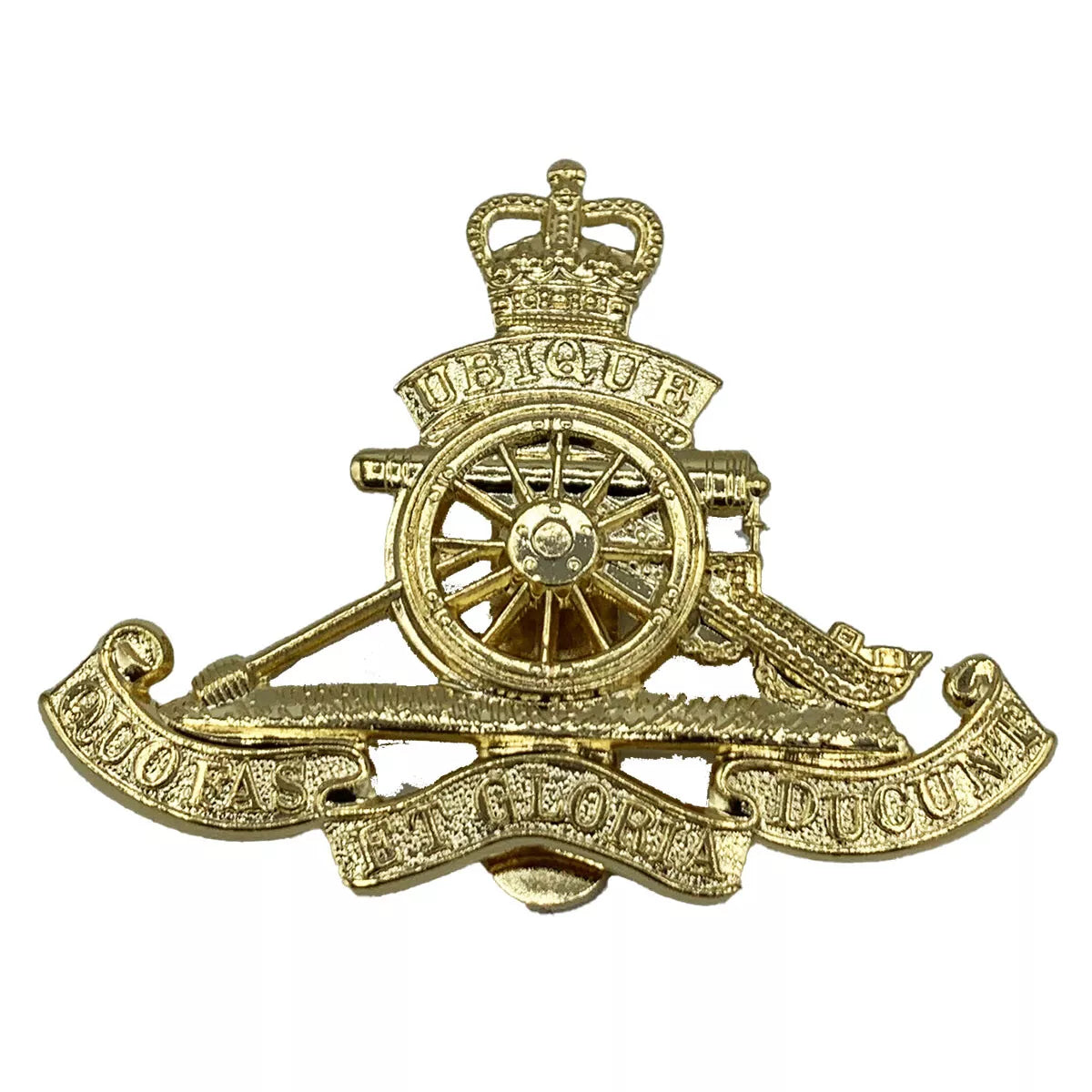 Royal Artillery Queens Crown Cap Badge - Small