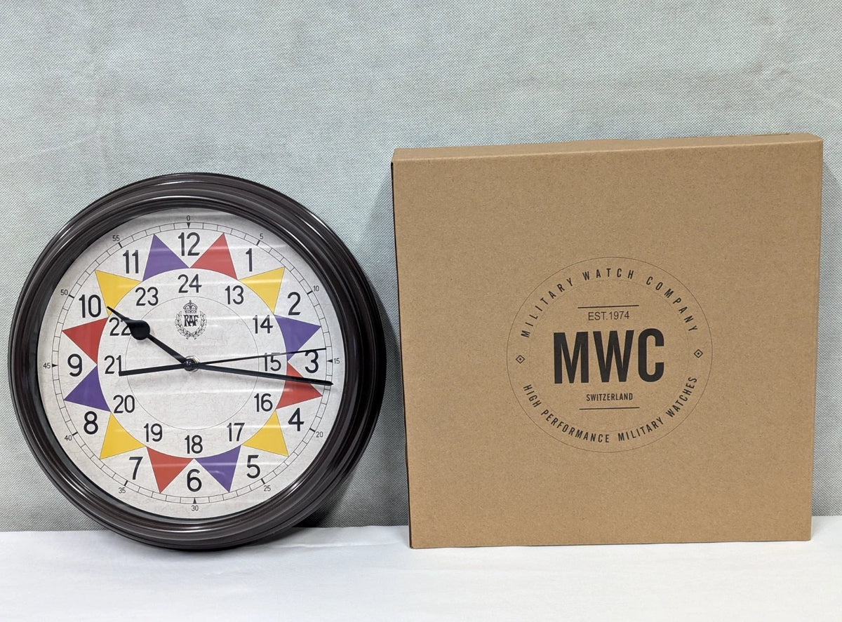 MWC RAF 1940 Battle of Britain Replica Sector 12/24 Hour Wall Clock 12"