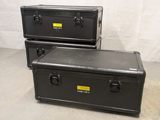 Black Storage Flight Equipment Lockable Wheeled Tote Case Box