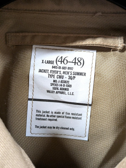 US Airforce CWU 36/P Summer Flight Flyers Bomber Jacket - NEW