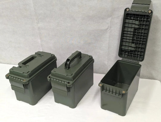 Swiss Army Plastic Ammo Tin Ammunition Box Can Green