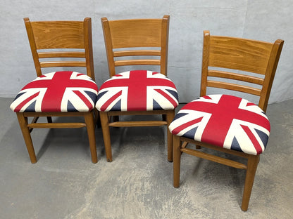 Heavy Duty Industrial Wooden Chair Union Jack