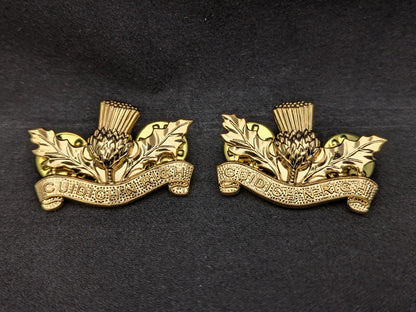 British Army Royal Regiment of Scotland RRS Collar Dogs Badges