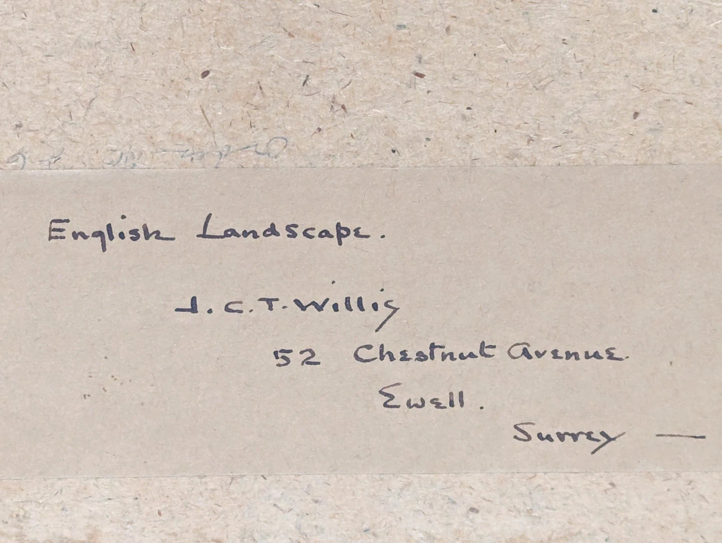 Original Watercolour Painting English Landscape John Christopher Temple Willis