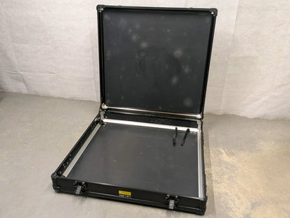 Black Storage Flight Equipment Wheeled Flat Screen Case Box