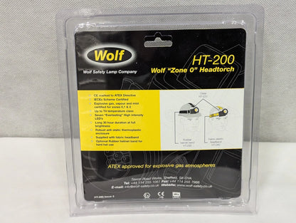 Wolf Safety ATEX LED Headtorch HT-200 Zone 0