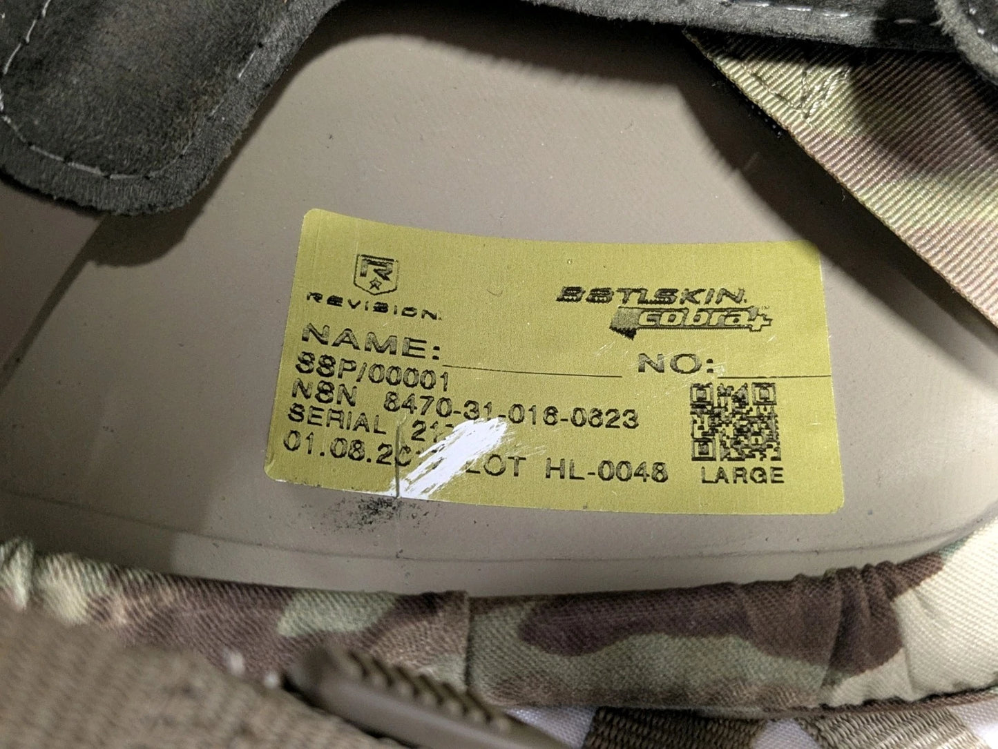 British Army MTP Virtus Revision Batlskin Cobra Ballistic Helmet