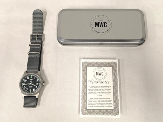 MWC G10LM 50M Date Window 2025 Military Watch Army Grey Strap