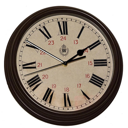 MWC RAF 1943 Pattern Replica 12/24 Hour Wall Clock 12"
