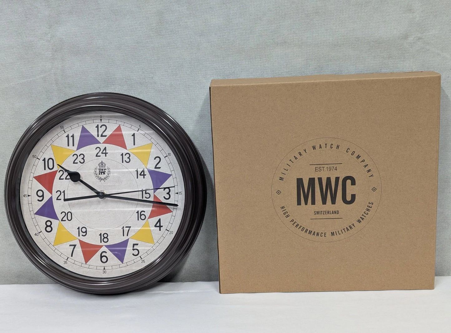 MWC RAF 1940 Battle of Britain Replica Sector 12/24 Hour Wall Clock 12"