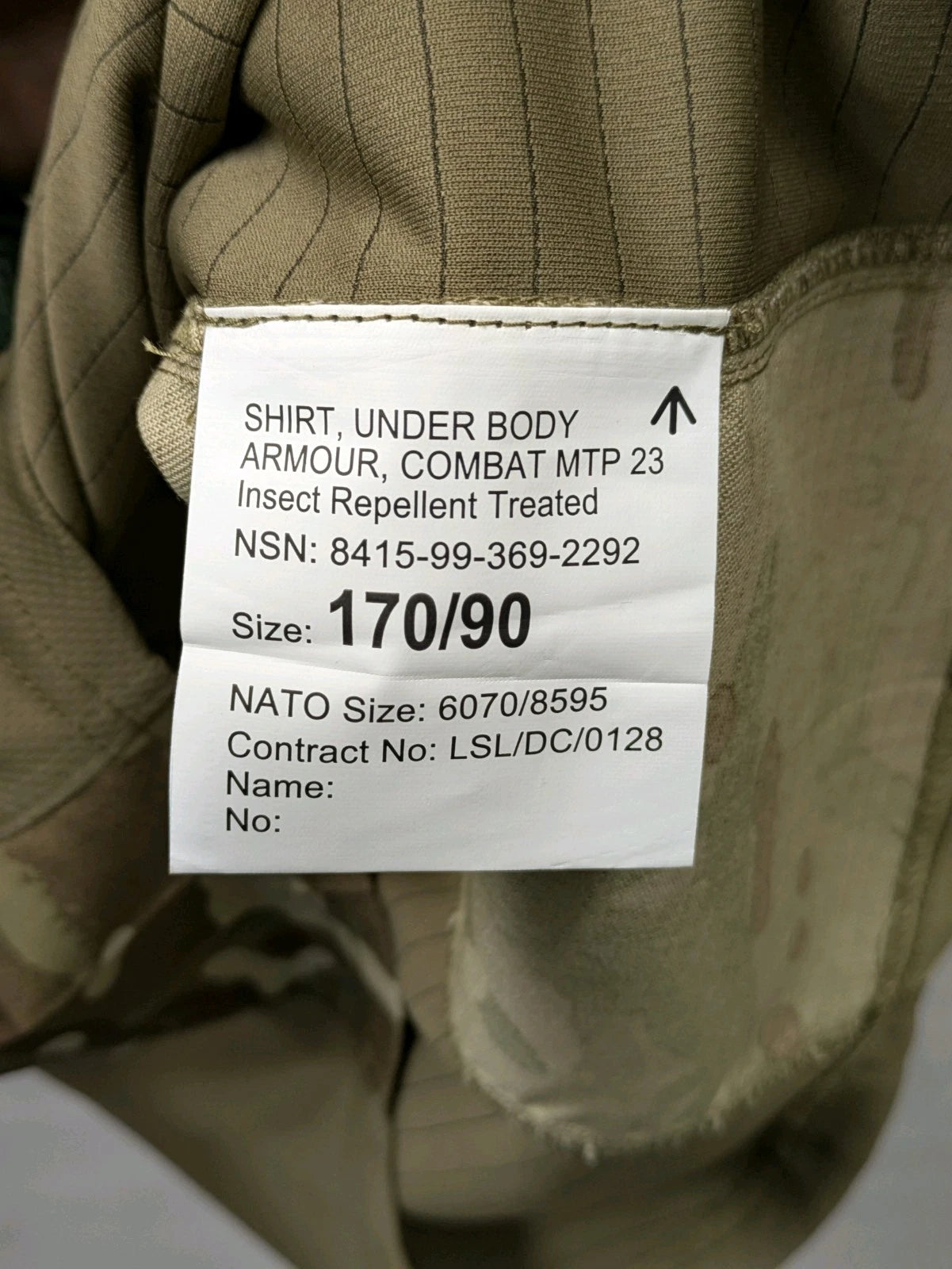 MTP 23 UBAC Under Body Armour Combat Shirt