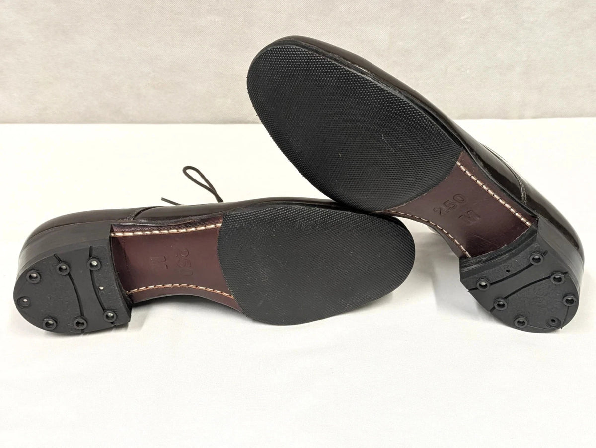 Ladies Brown Leather Gibson Dress Uniform Parade Shoes