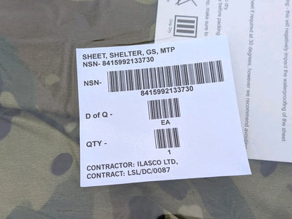 MTP Camo Basha Ground Sheet Waterproof Shelter Cover - NEW
