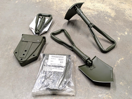 Trifold Entrenching Shovel Spade Tool & Case - NEW