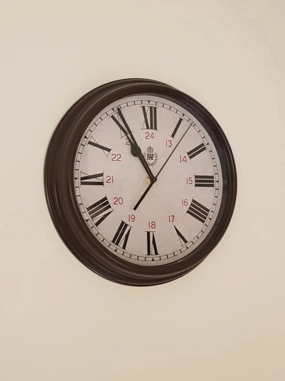 MWC RAF 1943 Pattern Replica 12/24 Hour Wall Clock 12"