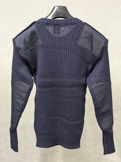 Royal Navy Blue Wool Commando Round Neck Jumper - NEW