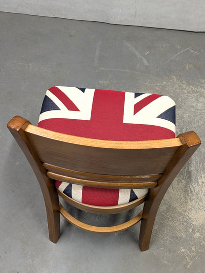 Heavy Duty Industrial Wooden Chair Union Jack