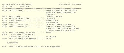 MWC G10 200M 2024 Military Watch NSN 6645-99-472-3228D