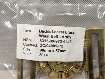 British Army Military Brass Belt Buckle DIEU ET MON DROIT