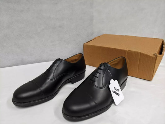 RAF Black Leather Dress Uniform Parade Shoes with Toe Cap