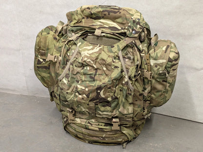 British Army MTP Camo Virtus 100L Bergen Rucksack with Side Pockets