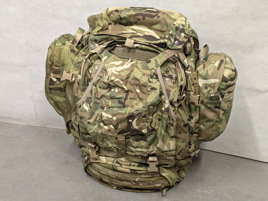 British Army MTP Camo Virtus 100L Bergen Rucksack with Side Pockets