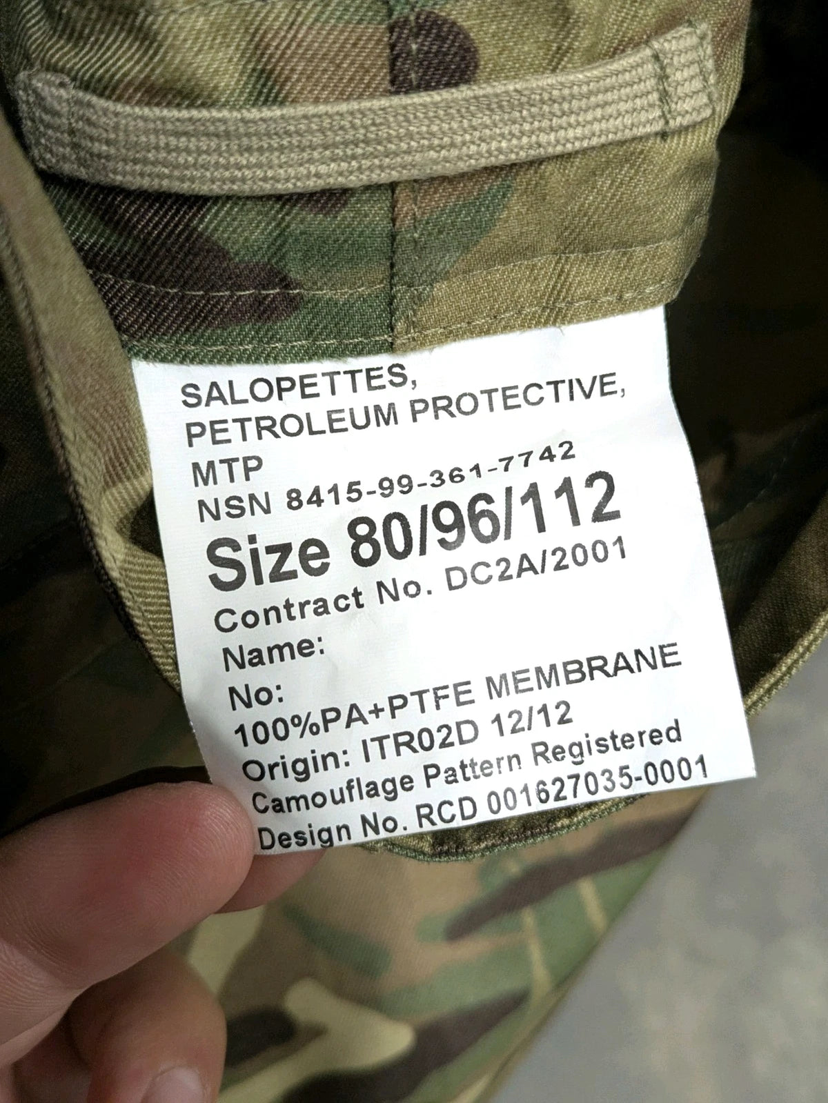 British Army MTP MVP Salopettes Waterproof Bib & Brace Over Trousers