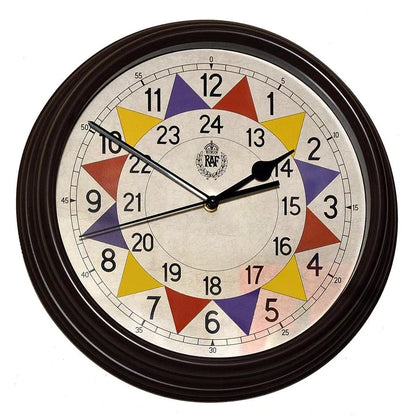 MWC RAF 1940 Battle of Britain Replica Sector 12/24 Hour Wall Clock 12"