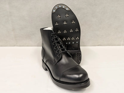 John Land Black Leather Ammo Parade Drill Boots
