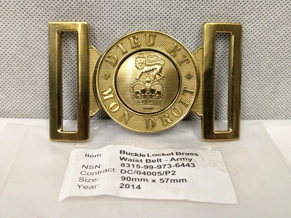 British Army Military Brass Belt Buckle DIEU ET MON DROIT