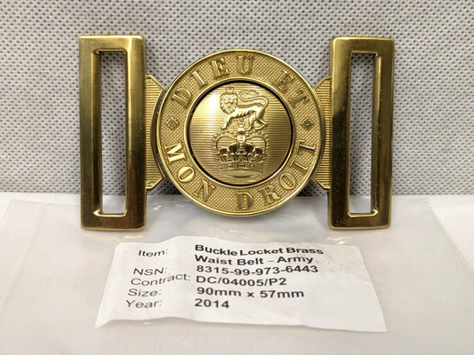 British Army Military Brass Belt Buckle DIEU ET MON DROIT