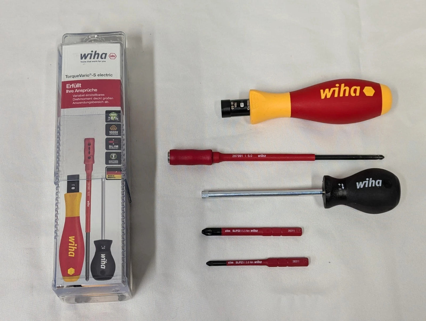 Wiha 5 Piece Torque VDE Insulated Slim Pozidrive Terminal Screwdriver Set 38074