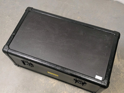 Black Storage Flight Equipment Lockable Wheeled Tote Case Box
