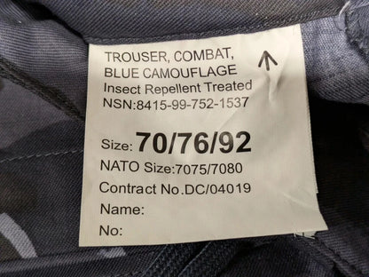 British Army OPFOR Blue DPM Camo Combat Trousers - NEW