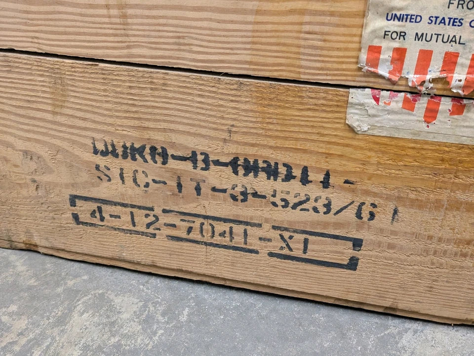 US Army Military M6 Tool Box Wooden Packing Crate - Dated 1955