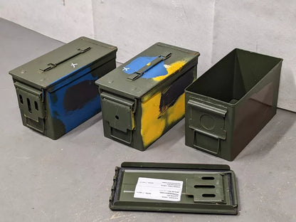 50 Cal Metal Ammo Tin Ammunition Box Can M2A1 Green